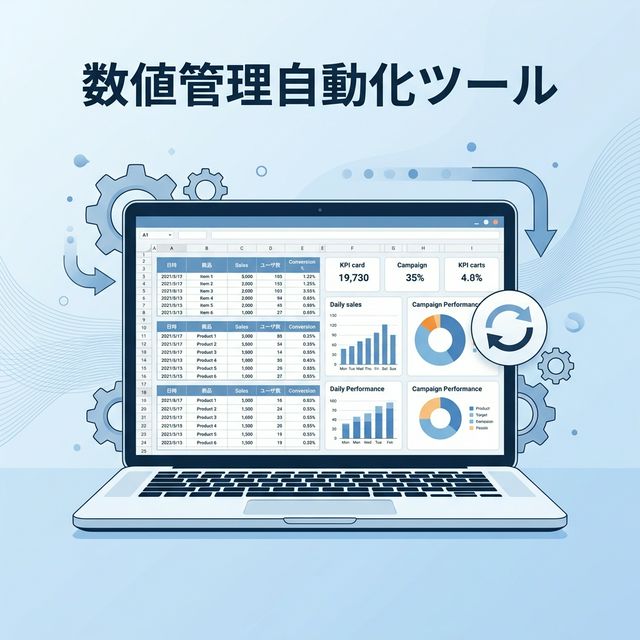 数値管理自動化ツールのイメージ